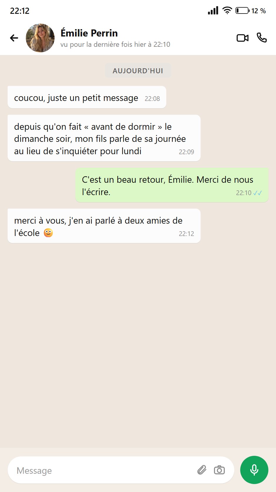 Une maman écrit que « Avant de dormir » a changé le dimanche soir